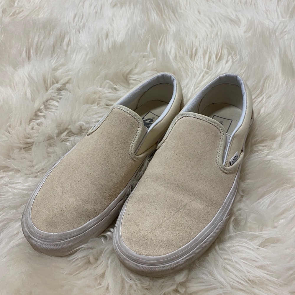 Suede light yellow vans